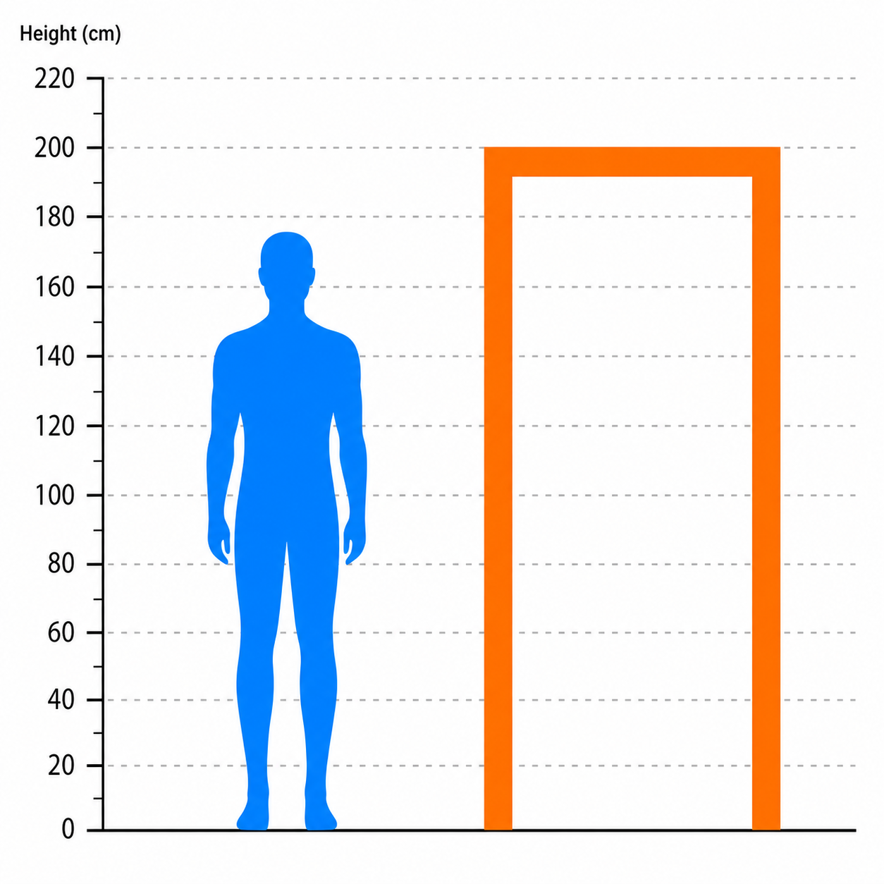 Object height comparison for furniture and everyday scale references